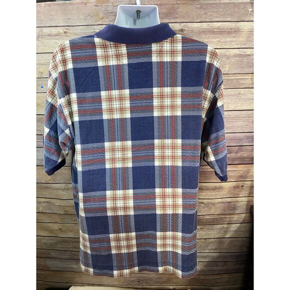 VINTAGE RARE DISNEY STORE POLO SHIRT MENS SIZE XL PLAID MICKEY MOUSE POLO - Picture 2 of 9